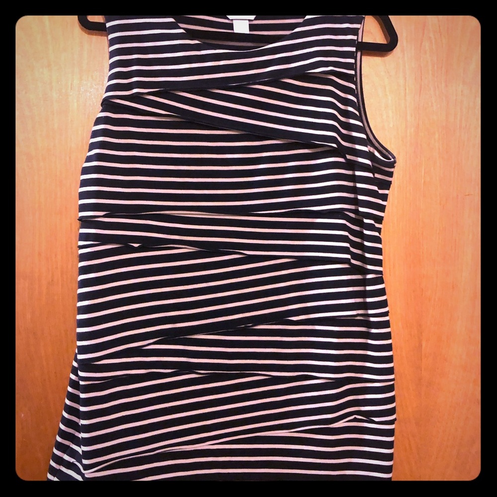 Christopher And Banks Xl Stripe Layer Front Tank - image 1